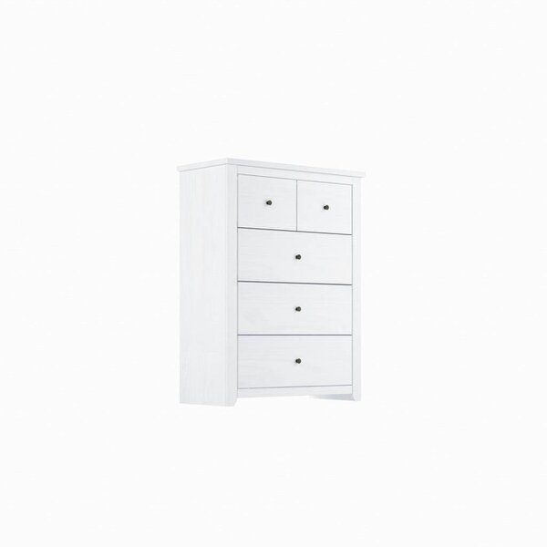 Wyld Haus Tralee White Washed Wooden 3+2 Drawer Storage Chest