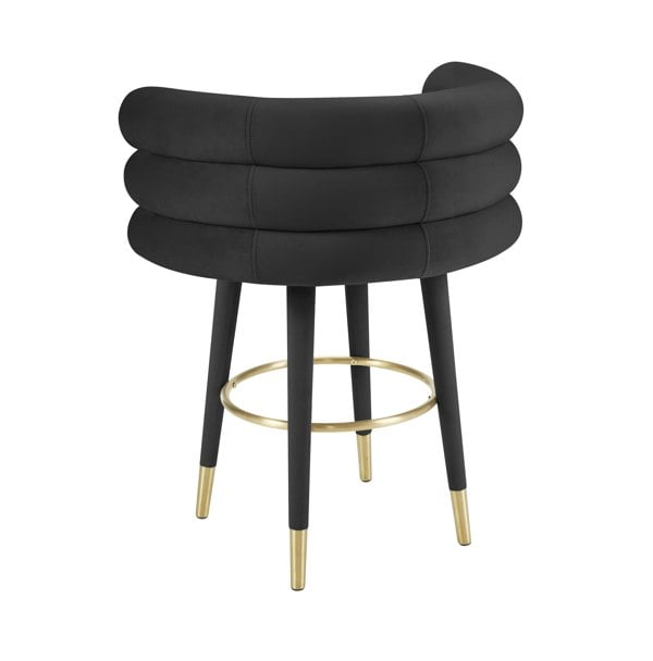 Furniture Edit Betty Black Velvet Counter Stool