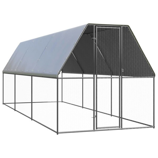 Berkfield Outdoor Chicken Cage 2x6x2 m Galvanised Steel