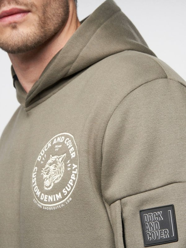 Duck and Cover Supplys Hoodie Forest Green