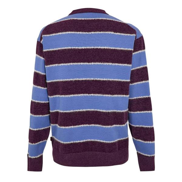 Boss Mens Striped Sweater Top - Purple/Blue - 