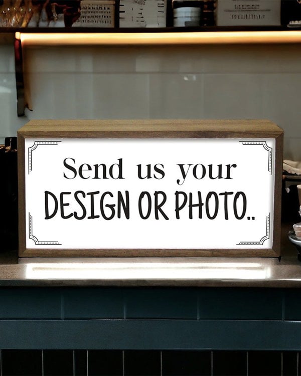 Personalised Photo Light Box. Custom LED Sign with Your Picture
