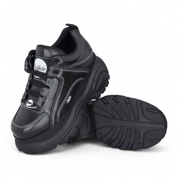 Buffalo Womens Black Chunky Platform Fashion Trainers - 1339-14