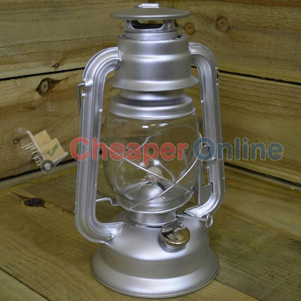 Samuel Alexander 12" Paraffin Hurricane Camping Lantern Light - Silver