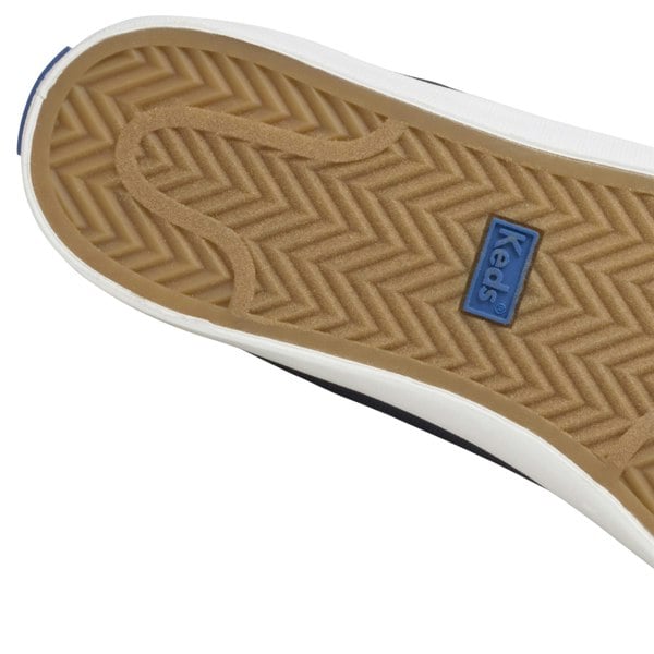 Keds Women's Crew Kick 75 Canvas Navy Shoes with Cushioned Footbed, Size 4