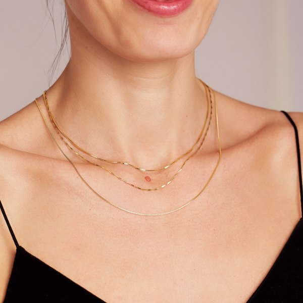 Gold Trip Mini Box Chain Necklace