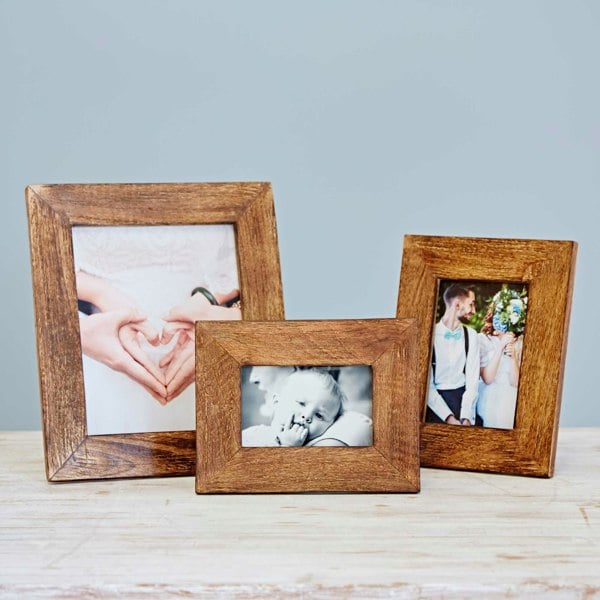 Paper High Natural Mango Wood Photo Frame