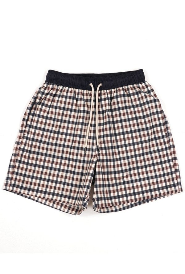 Aquascutum Volley Club Check Swim Shorts