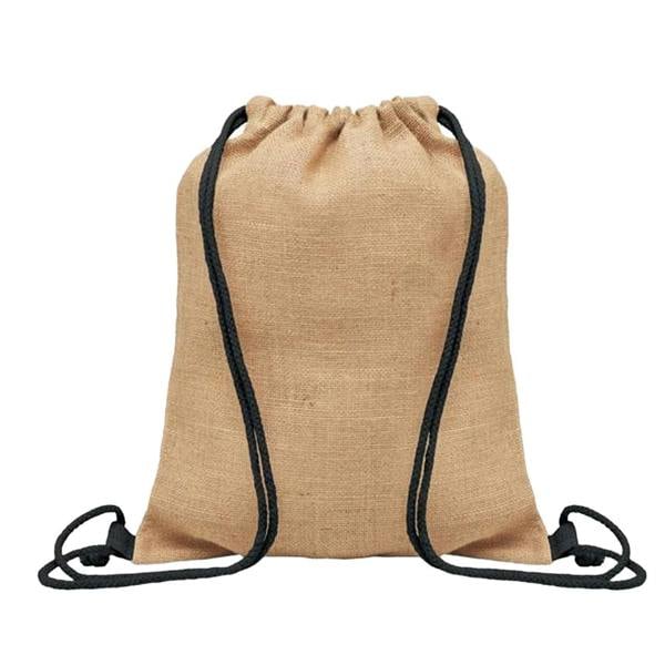 MidOcean Fukuro Jute Drawstring Bag - Black - 