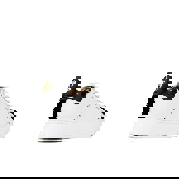 Embassy London Serena - Black & White - Women’s Leather Trainer with Brogue Details