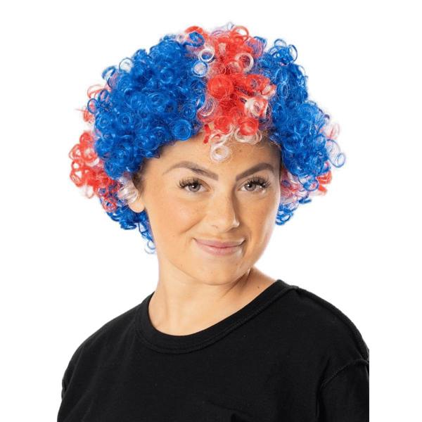 Bristol Novelty Union Jack Wig - Blue/Red/White - 