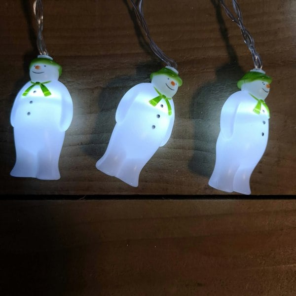 Samuel Alexander The Snowman And The Snowdog Battery Operated 10 Snowmen LED Indoor String Light Ice White LEDs