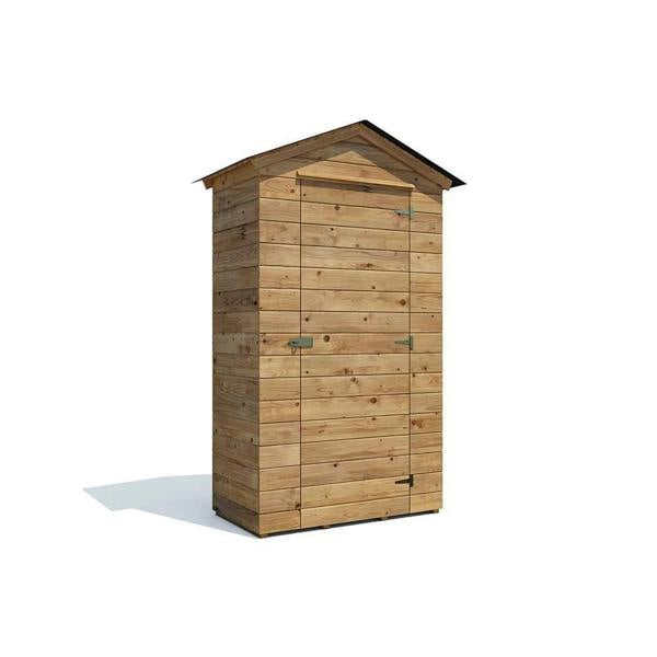 Dunster House Wooden Tool Shed 2m x 1m Sentry Box Wooden Garden Storage Talia Tool Rail Roof Felt