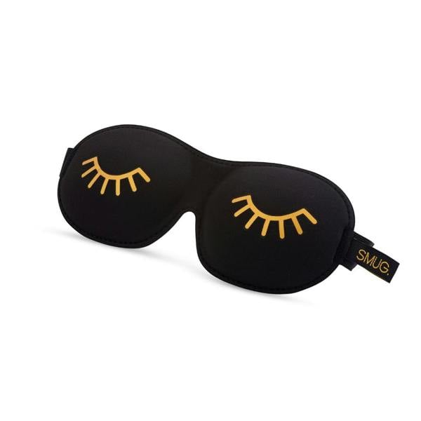 SMUG Contoured 3D Blackout Sleep Mask - Wink Print, Black