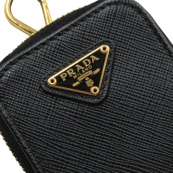 Prada Saffiano leather mini pouch in black