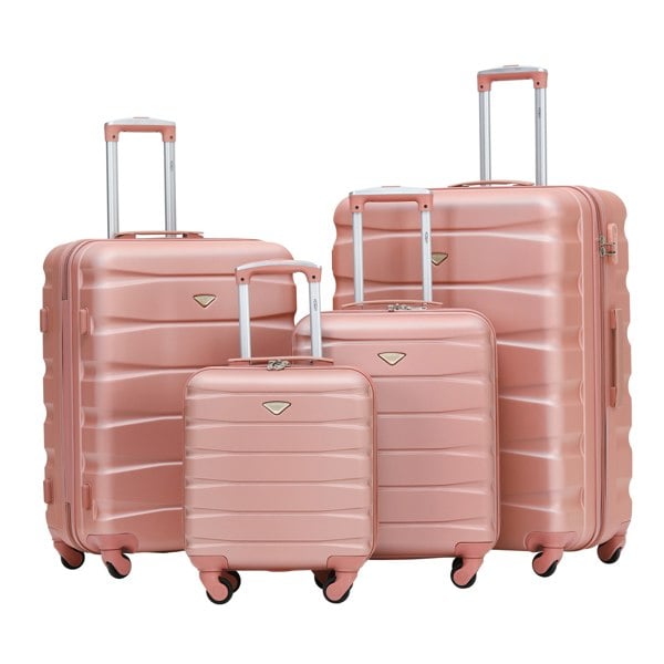 Flight Knight Set of 4 Hard Suitcases Cabin & Hold Luggage - EasyJet, British Airways, Ryanair, Jet2