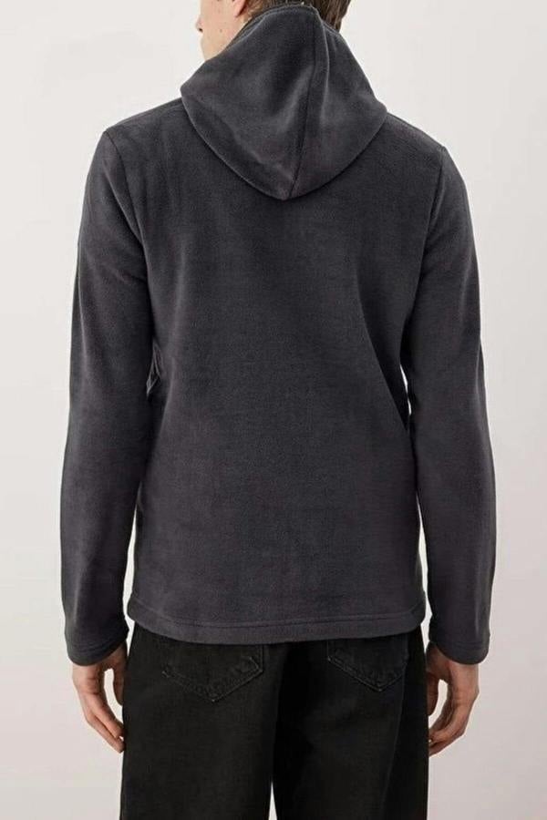 WOVCOR Slim Fit Fleece Zippered Hooded Men's Sweatshirt