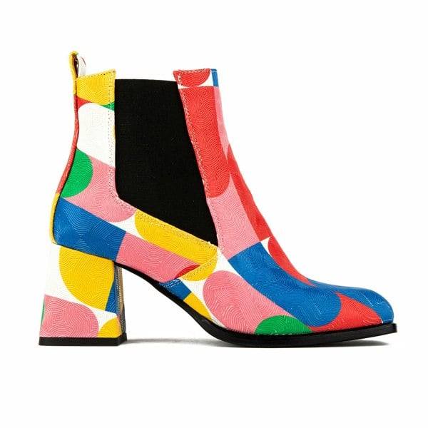 Embassy London Claudia Mini - Groovy - Women's Italian leather square toe block heel chelsea boot