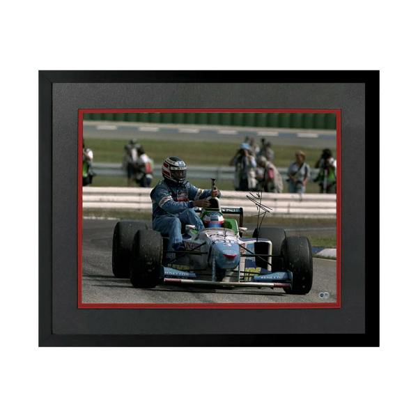 Jean Alesi Signed 16x12 Image Deluxe Mount Frame (ACG Cert)
