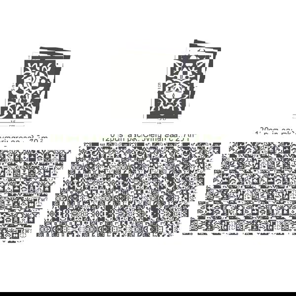 WT1560 - Marjorelle Moroccan Wall Tile Sticker Set - 15 cm x 15 cm - 24 pcs