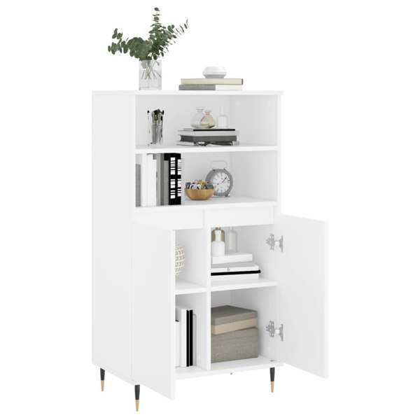 Berkfield Highboard White 60x36x110 cm Engineered Wood
