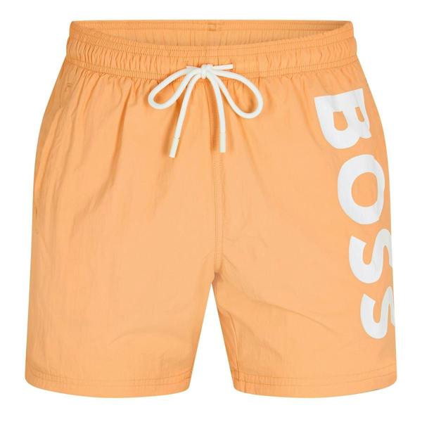 Boss Mens Octopus Swim Shorts - Medium Orange - 
