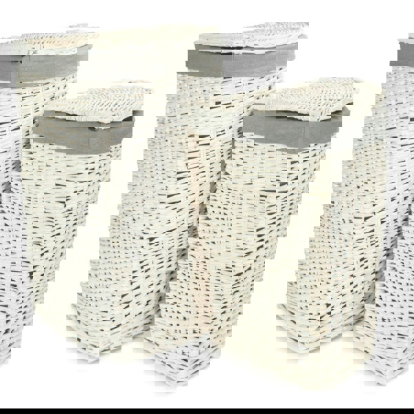 Corner Laundry Wicker Basket