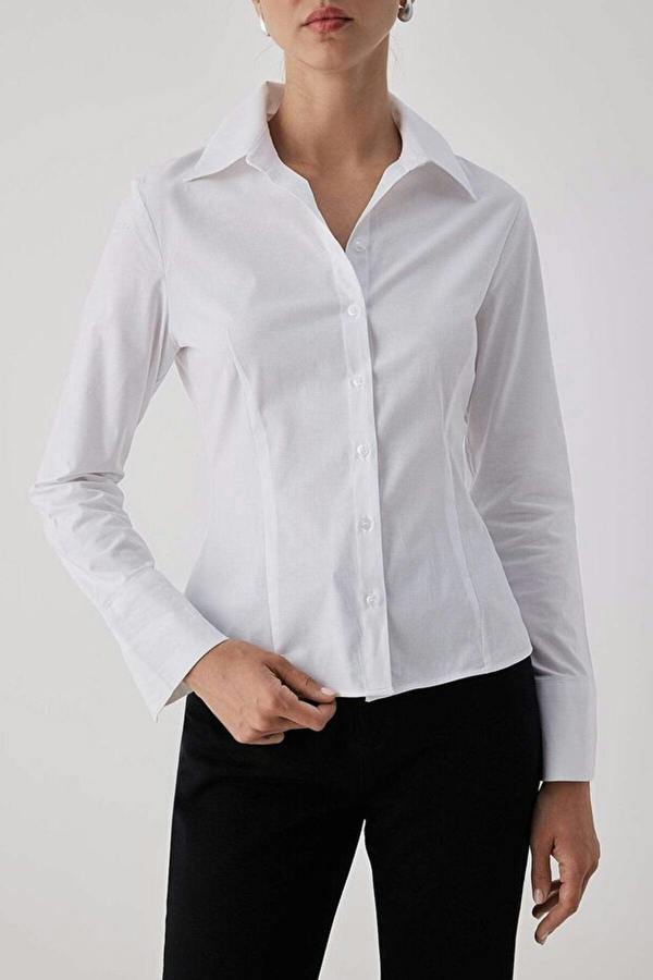 WOVCOR Waist-Fitting Cotton Woven Shirt
