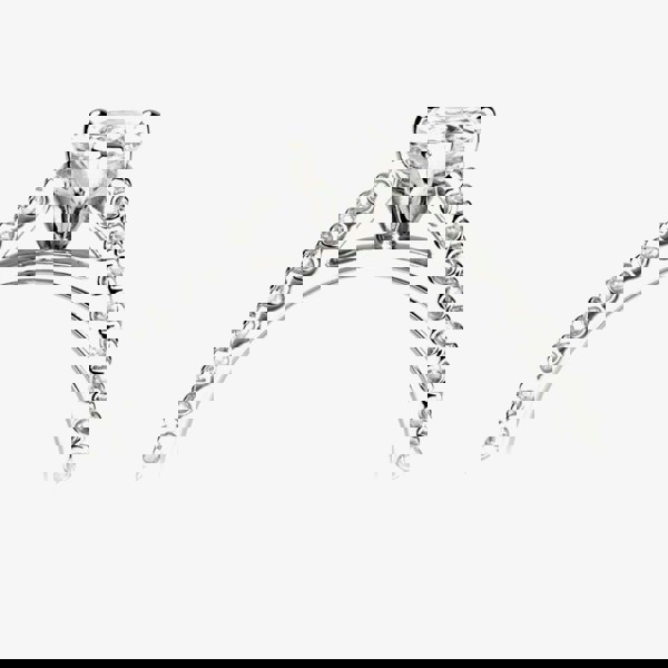 1888 Collection Platinum Pear Cut 0.50ct Diamond Solitaire Shoulder Set Ring RI-2252