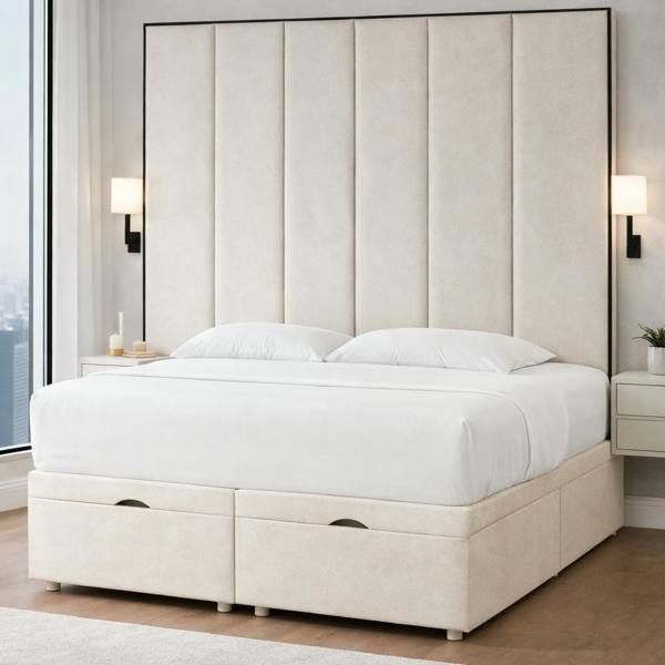 Great British Beds Serena Contrast Piping Divan Ottoman Bed