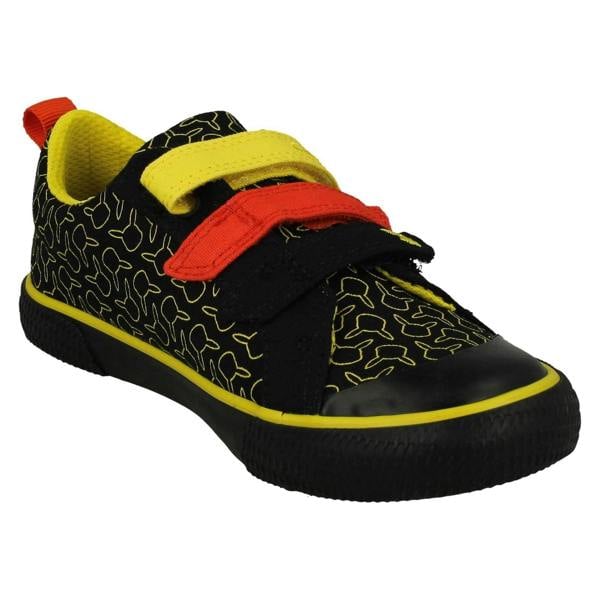 Clarks Childrens Clarks Pokemon Detailed Hook and Loop Canvas Shoes Foxing Mist