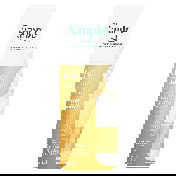 Simple Glow+ Serum 10% Vitamins C+E+F Booster Brightening Skin Care, 30ml