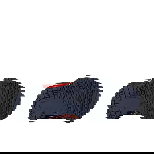 Embassy London San Francisco - Navy & Red Signature - Men's lace-up leather & suede trainer