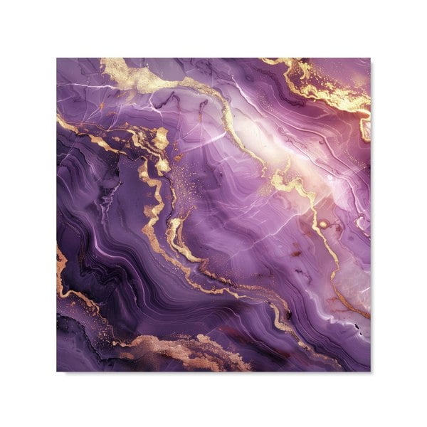 Warren Reed - Designer Purple And Gold Marble Effect Kitchen Splashback