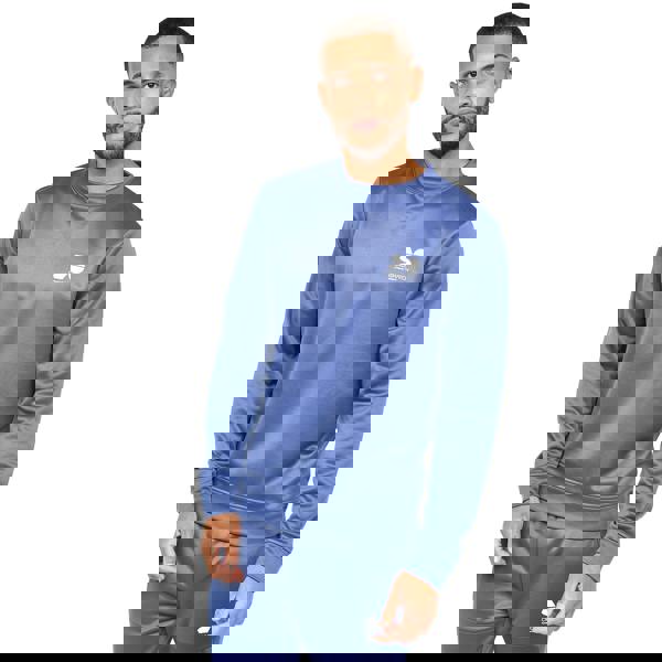 Crosshatch Mens Langtons Crew Neck Track Top - Blue Indigo