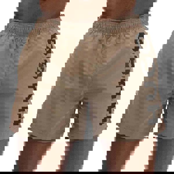 Hugo Mens Abas Logo Swim Shorts - Beige - 