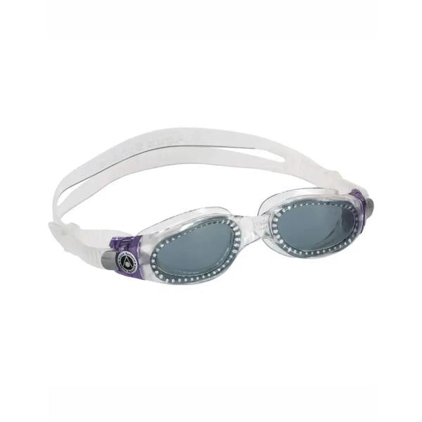 Aquasphere Kaiman Small Fit tinted lens goggles in clear and purple