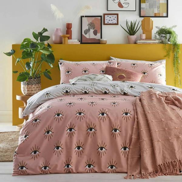 Furn Theia Eyes Duvet Cover Set - Blush - 