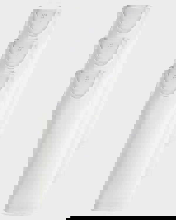 BOSS Orange BOSS Orange TankTop Classic Mens 3 Pack Cotton Underwear Vests with Embroidered Logos NOS