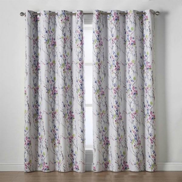 Alan Symonds Sakura Blackout Curtains Multi Eyelet Header Thermal