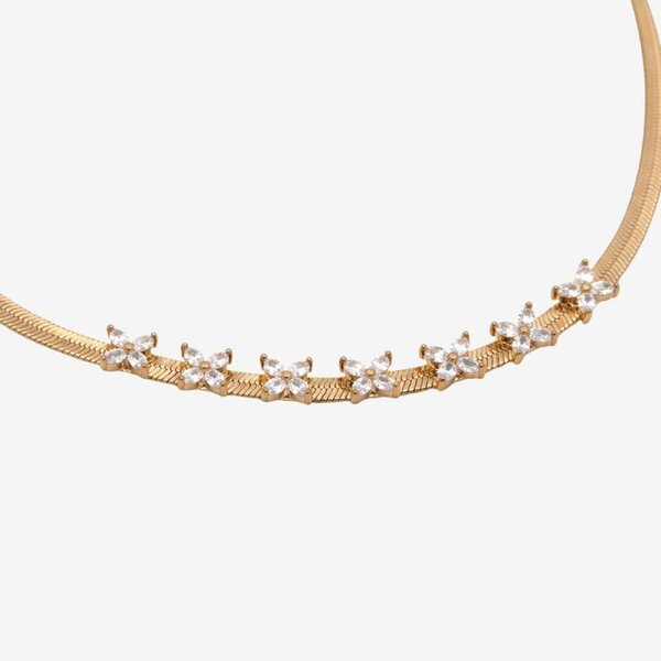 Uchi & Soto Kinmokusei Gold Chain Floral Necklace