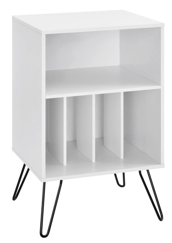 Dorel Home Concord turntable stand in white