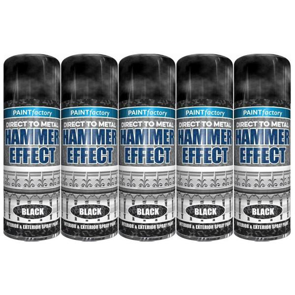 Paint Factory 5X  Hammered Black Spray Paint 400ml
