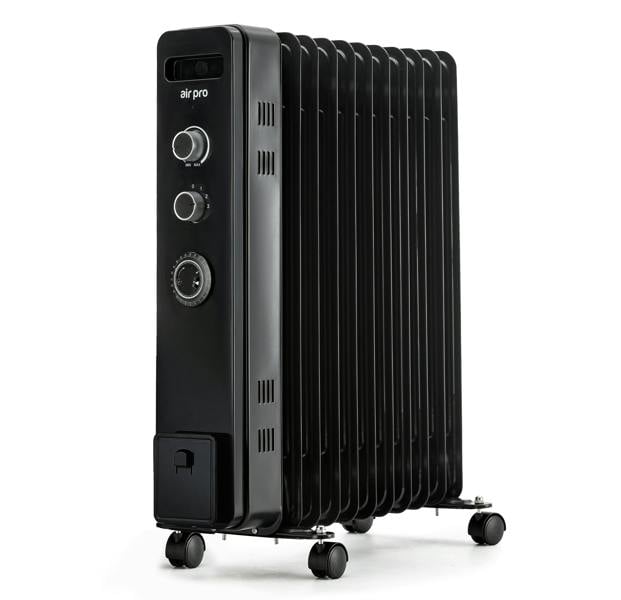 Air Pro Oil Filled 11 Fin Portable Electric Radiator Heater 2500W