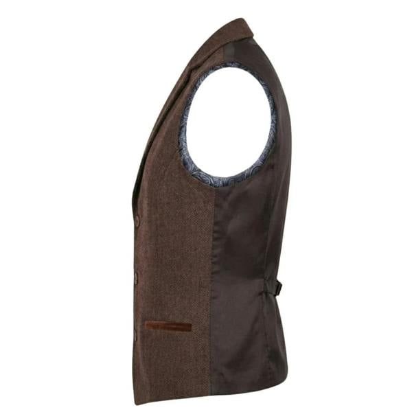 IMW-04 - Women's Brown Tweed Herringbone Blazer Waistcoat-TruClothing