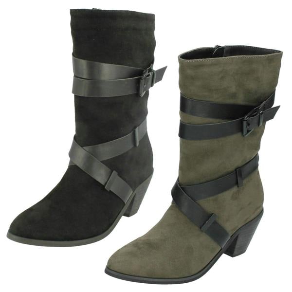 Spot On Ladies Spot On Mid Calf Boots