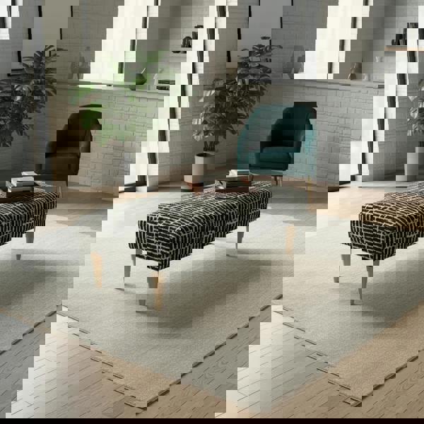 Multi functional ottoman seating bench with elegant stitched top for UK homes