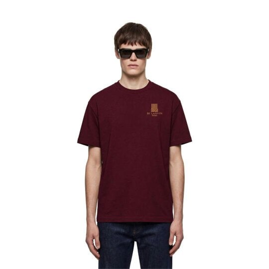 By Lanvin Paris Chest Logo Burgundy T-Shirt