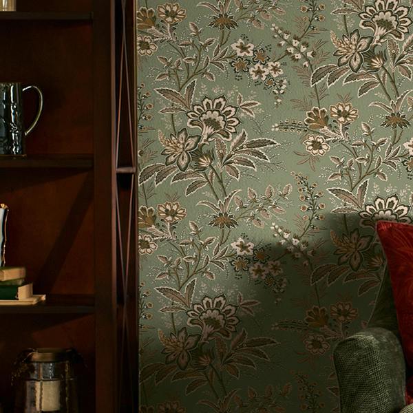 Laura Ashley Marlbrook Sage Green Wallpaper