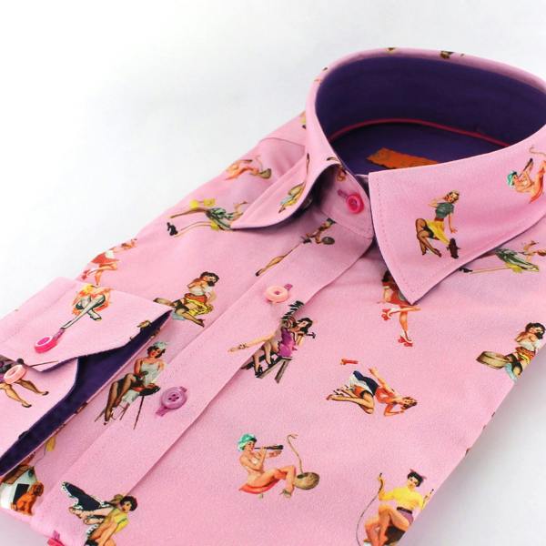 FEMME FATALE  PIN UP GIRLS  WOMENS  PRINT SHIRT - Premium Men's Patterned Shirt by Claudio Lugli | Bold Design, Tailored Fit, Best Printed Shirts